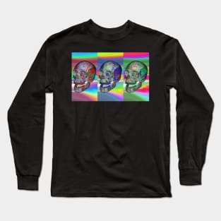 Aesthetic Triple Rainbow Crystal Skull ∆∆∆∆ Graphic Design/Illustration Long Sleeve T-Shirt